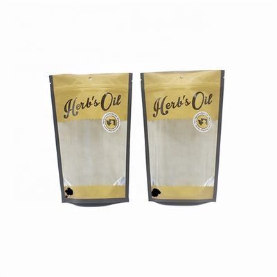 OEM Voir à travers les sacs gravure imprimé Kraft sac de papier avec fenêtre transparente