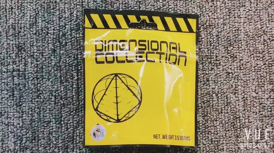 Sac à fermeture à glissière à trois côtés Matte Mylar Flat Zip Lock Poche Emballage alimentaire avec fenêtre