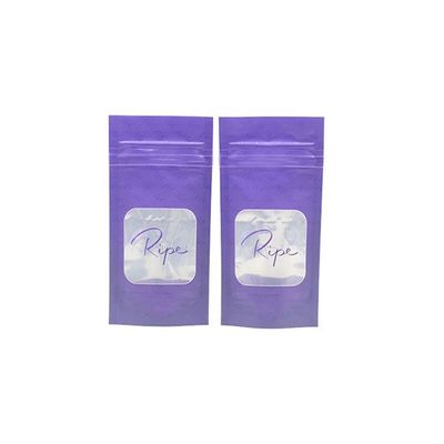 Matte 4,75 pouces Flat Foil Poches ré-fermées Poches debout avec fenêtre