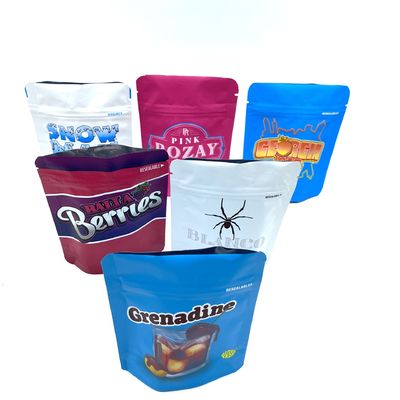 Produits comestibles Mylar Sacs debout LDPE Fermeture à glissière Sac de nourriture debout