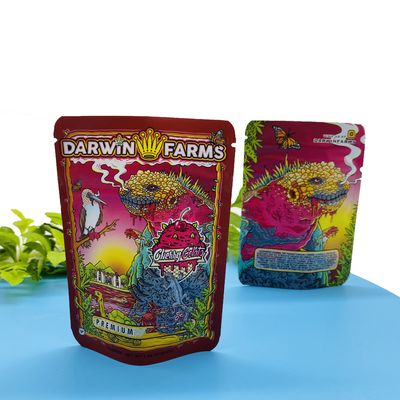 CR Fermeture à glissière debout Fermeture à glissière sac 3,5g Foil aluminiumé Pour les fermes Darwin