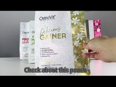 Sacs en plastique faits sur commande d'emballage de joint de côté de la poche huit de fond plat de mylar