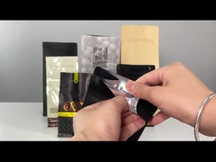 Doypack Kraft Stand Up Pouches OEM 160 Mic Sacs à café à soufflets