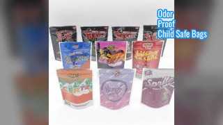 Sacs Mylar anti-odeurs Pochette à fermeture éclair à l'épreuve des enfants